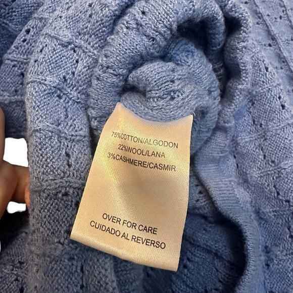 Calvin Klein sweater open knit v neck size small - Picture 2 of 6